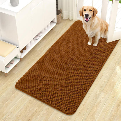 OLANLY Dog Door Mat for Muddy Paws 44x24, Absorbs Moisture and Dirt, Absorbent Non-Slip Washable