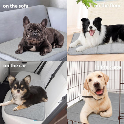 Dog Cooling Mat for Medium Dogs - 30x20 Orthopedic Memory Foam Pet Pad for Summer, QMAX>0.5