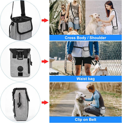 Airline Approved Dog Travel Bag with 2 Dog Treat Training Pouches, Tote Organizer for Weekend Pet