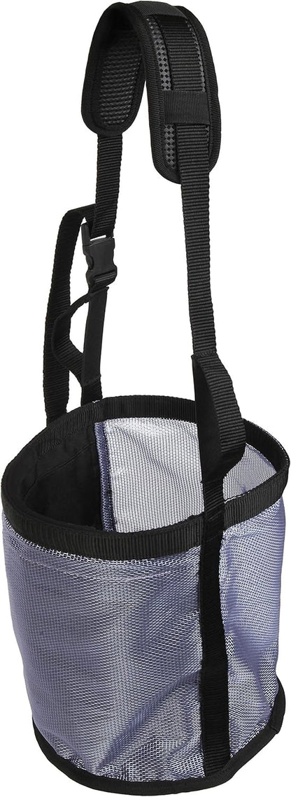 Majestic Ally Horse Feed Bag, Heavy Duty Nylon Mesh Grain Feed Bag, Adjustable Strap with Durable