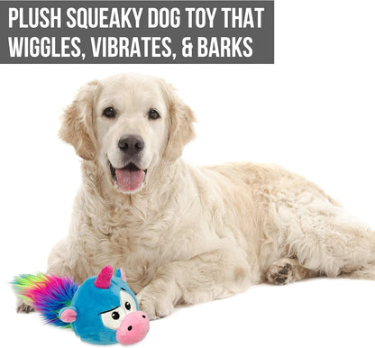 Hyper Pet Doggie Pal Unicorn Interactive Plush Dog Toys (Wiggles, Vibrates, and Barks – Dog Toys