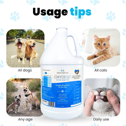 Oxydent Premium Pet Dental Care Solution - Pet Water Additive & Mouthwash for Teeth Cleaning