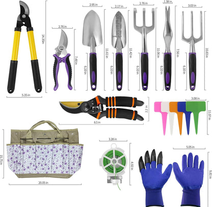 Gardening Tools – 42 Piece Premium Gardening Tool Set,Heavy Duty Hand Tools with Fashion Garden