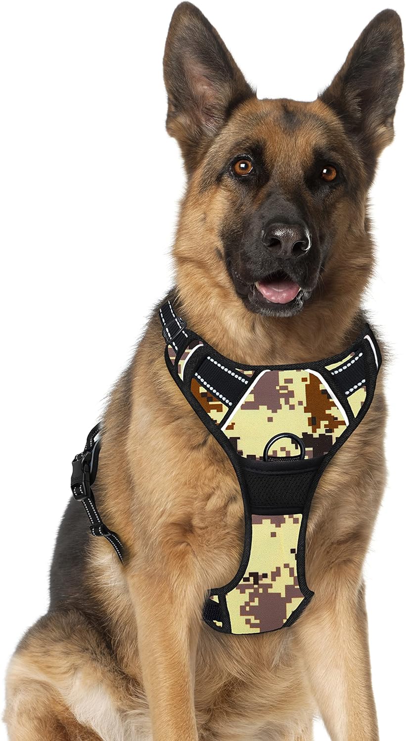 BARKBAY No Pull Dog Harness Large Step in Reflective Dog Harness with Front Clip and Easy Control