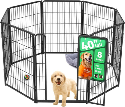 FXW Homeplus Unleashed Indoor Dog Playpen - Stress-Free and Safe Play, Heavy Duty 40 Inch 8 Wire