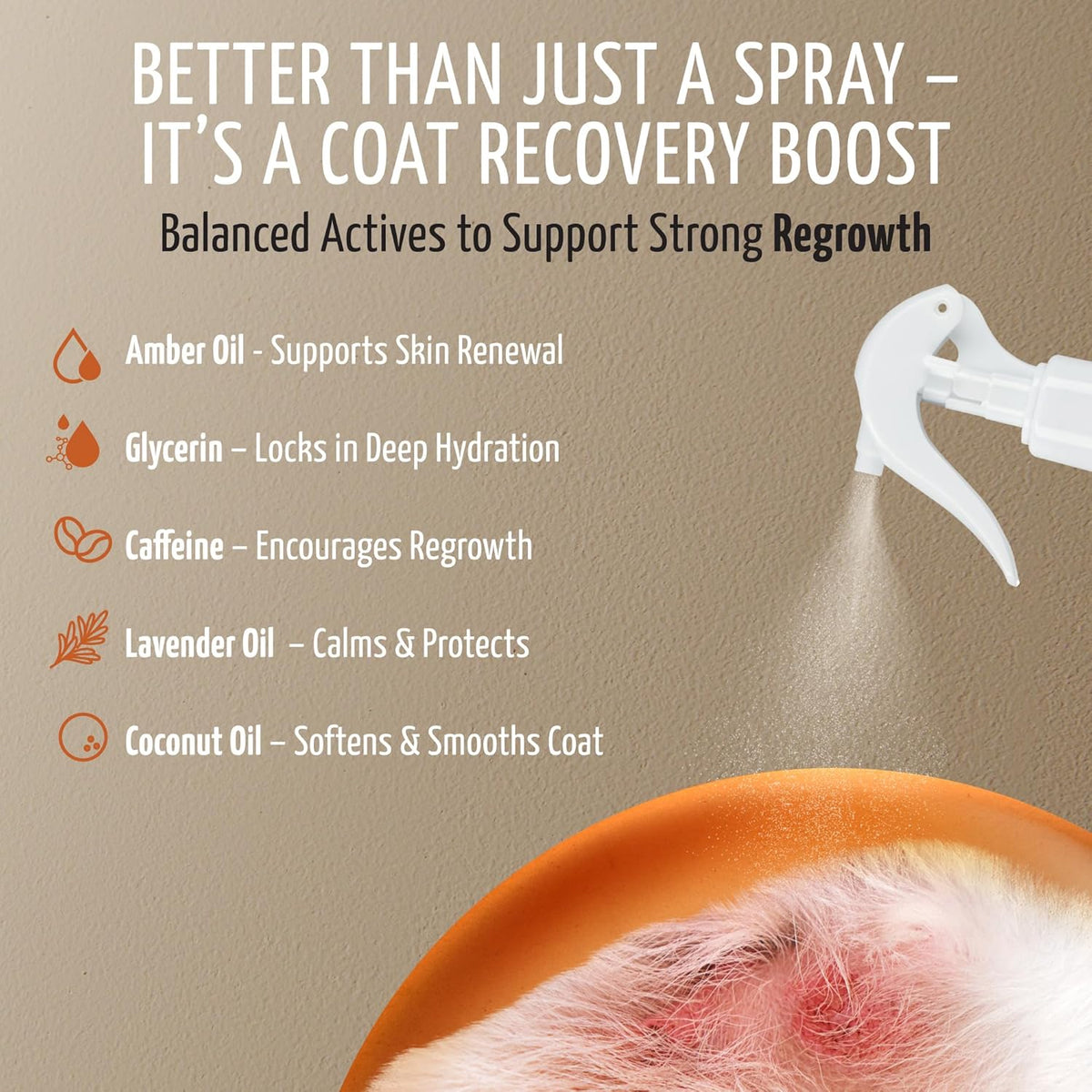 Tauro Pro Line Dog Leave in Conditioner Spray - Supports Pet Coat Regrowth - Cat & Dog Detangler