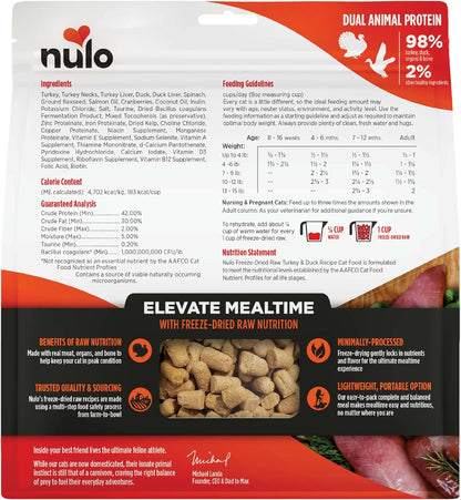 Nulo Freestyle Freeze-Dried Raw, Ultra-Rich Grain-Free Dry Cat Food for All Breeds and Life Stages
