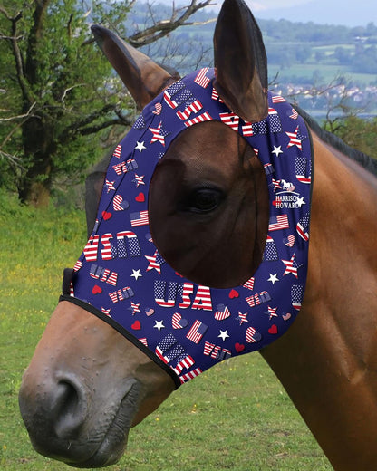 Harrison Howard Super Comfort Stretchy Fly Mask Large Eye Space with UV Protection Soft on Skin