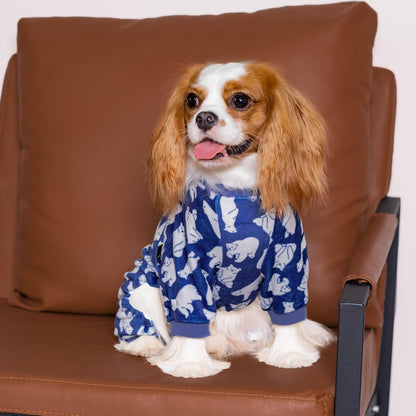 Fitwarm Polar Bear Dog Pajamas, Dog Clothes for Small Dogs Girl Boy, Pet Onesie with Feet, Cat