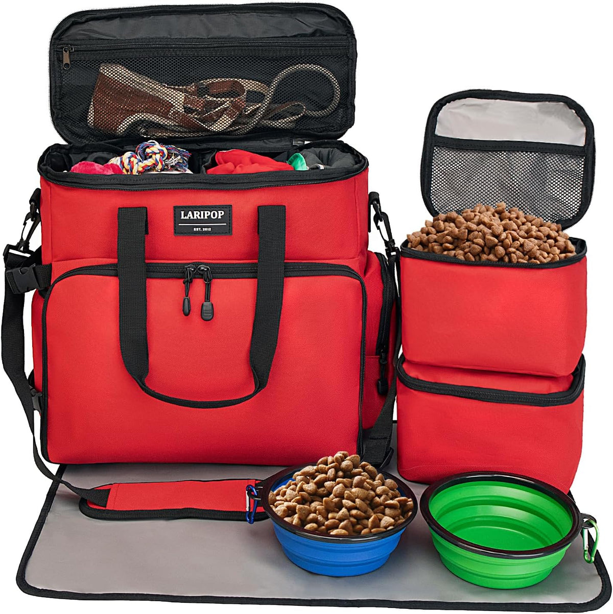 Dog Travel Bag,Weekend Pet Travel bag Set for Dog and Cat,Airline Approved Tote Multi-Function Bags