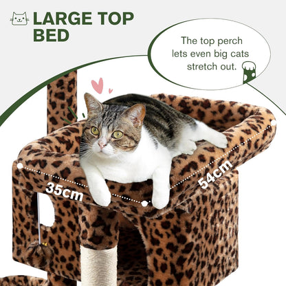 MUTICOR 66 Inches Multi-Level Large Cat Tree Tower for Indoor Big Feline/Cozy Plush