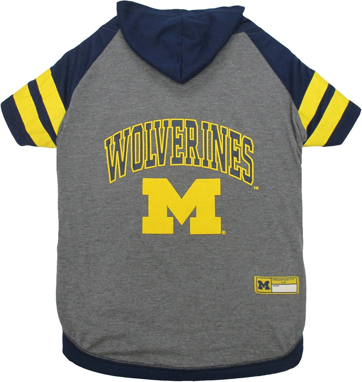 NCAA Michigan Wolverines Hoodie for Dogs & Cats, Large Collegiate Licensed Dog Hoody Tee Shirt.
