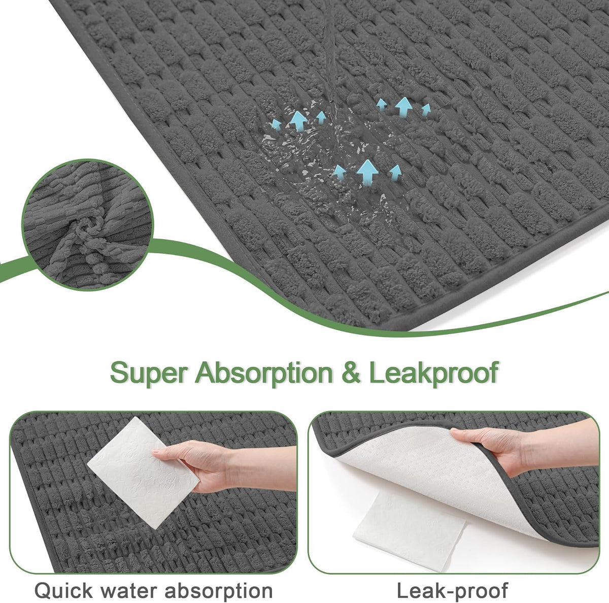 Washable Pee Pads for Dogs, 2 Pack Reusable Puppy Pads Dog Pads, Non-Slip Dog Pee Pads, Leakproof