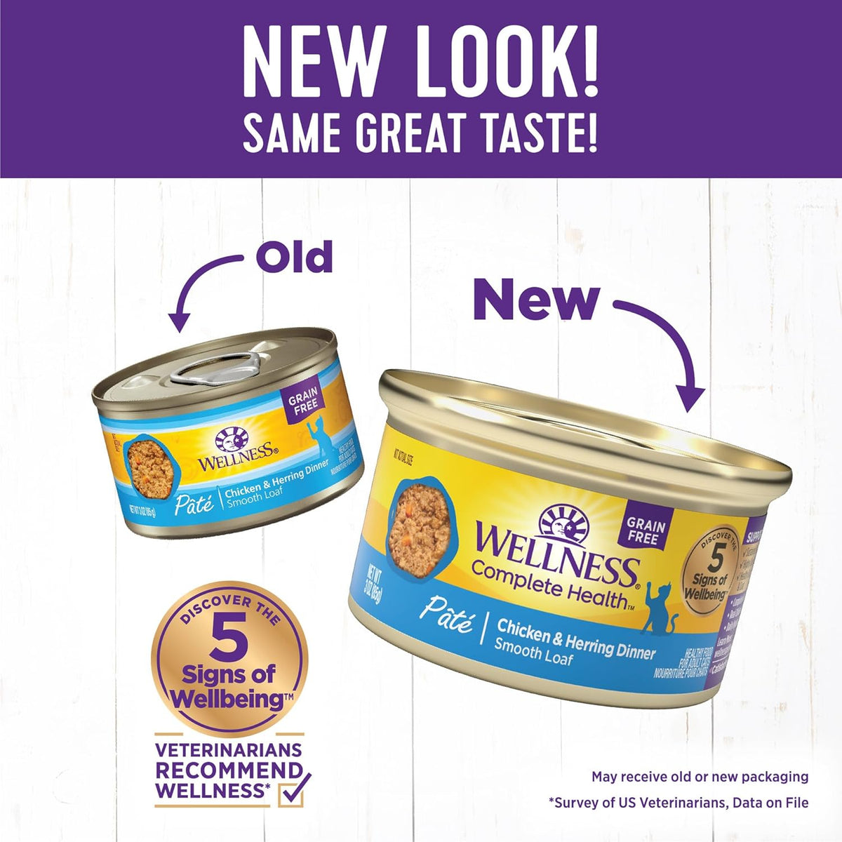 Wellness Complete Health Pate Adult Wet Cat Food, Natural, Protein-Rich, Grain-Free, 3 Ounce, 24