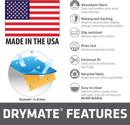 Drymate 12-Pack Washable Pee Pads for Dogs (29x36), Waterproof, Absorbent, Slip-Resistant, Reusable