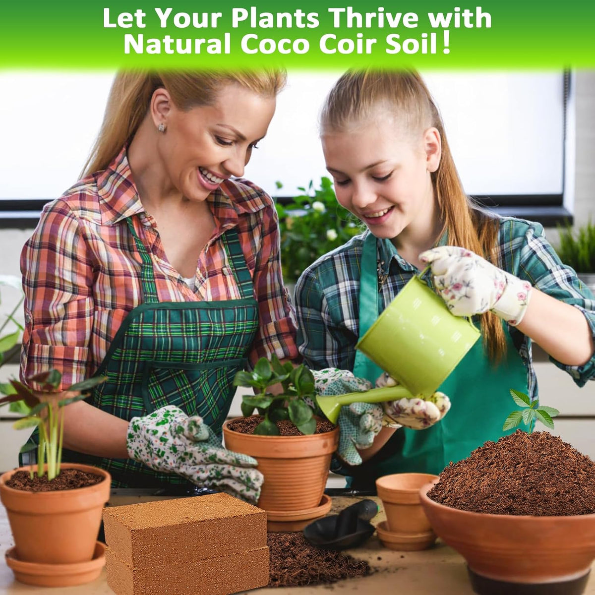 Legigo 12 Pack Premium Coco Coir Brick for Plants- 100% Organic Compressed Coconut Coir Bricks