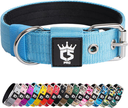 TSPRO Tactical Dog Collar 1.25 Inch Wide Thick Dog Collars with Heavy Duty Metal Buckle, Durable