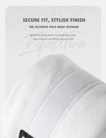 Harrison Howard Horse Polo Wraps Upgrade with Bling Leg Wraps for Horses 4-Pack Fleece Leg Wraps