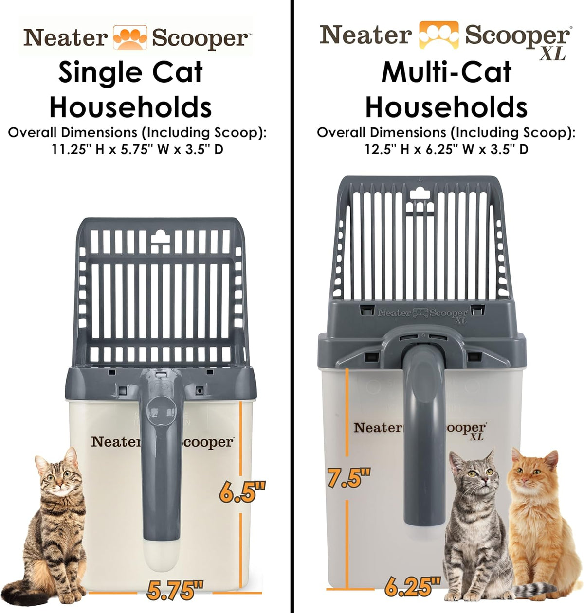Neater Pet Brands Neater Scooper Standard Cat Litter Scoop, 15 Refill Bags – Mess-Free Cat Litter