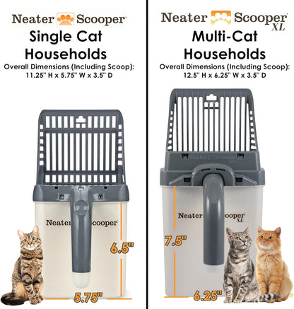 Neater Pet Brands Neater Scooper Standard Cat Litter Scoop, 15 Refill Bags – Mess-Free Cat Litter