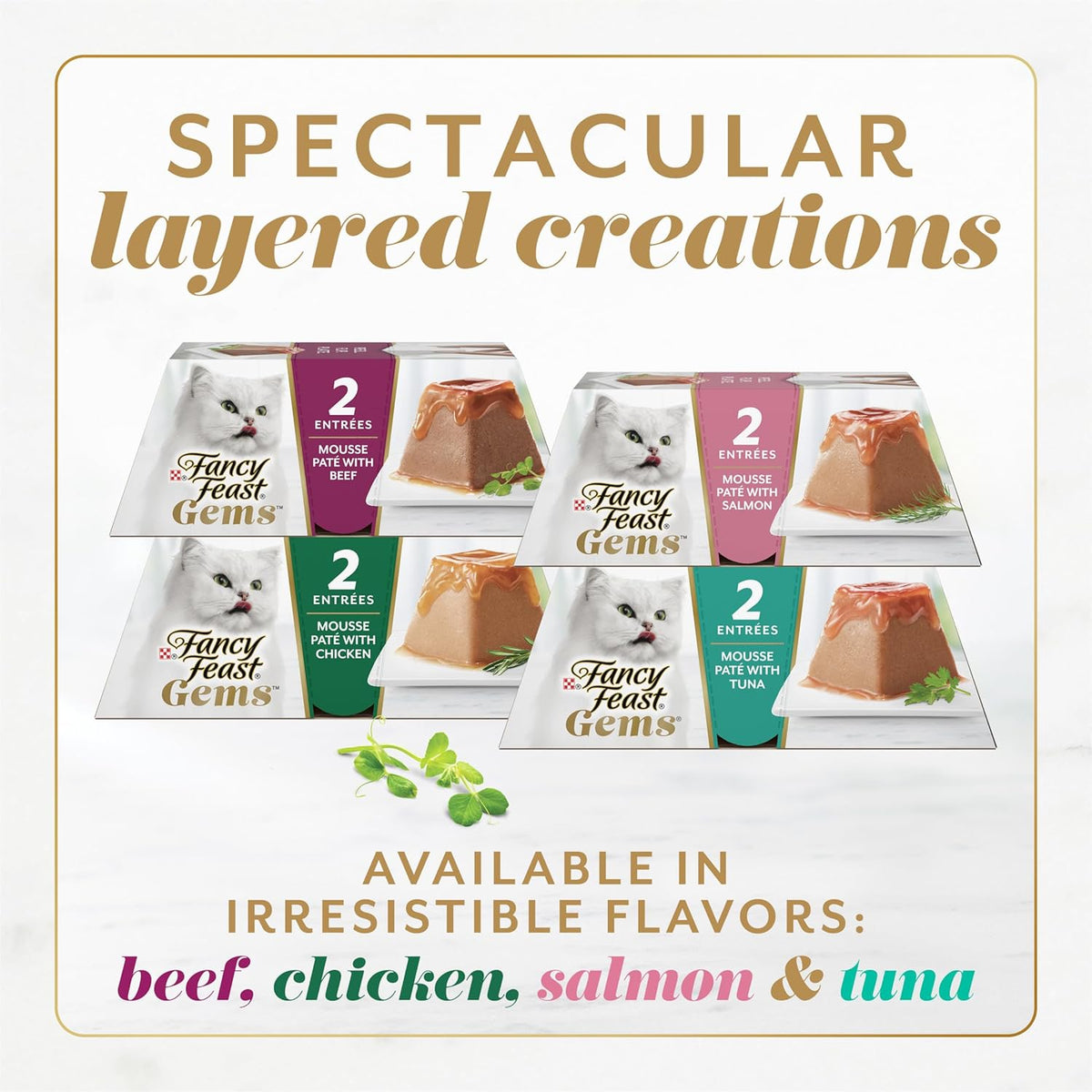 Fancy Feast Gems Pate Cat Food Mousse with Beef and a Halo of Savory Gravy Cat Food - (Pack of 8) 4