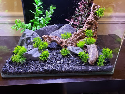 Natural Slate Stone 5 to 7 Inches - USA Sourced and Packaged for Aquascaping Aquariums, Terrariums