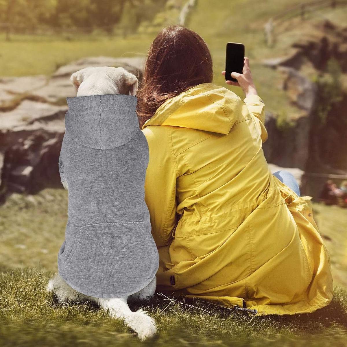 Dog Hoodie Dog Sweaters for Large Dogs Dog Sweater Solid Soft Brushed Fleece Dog Clothes Dog Hoodie