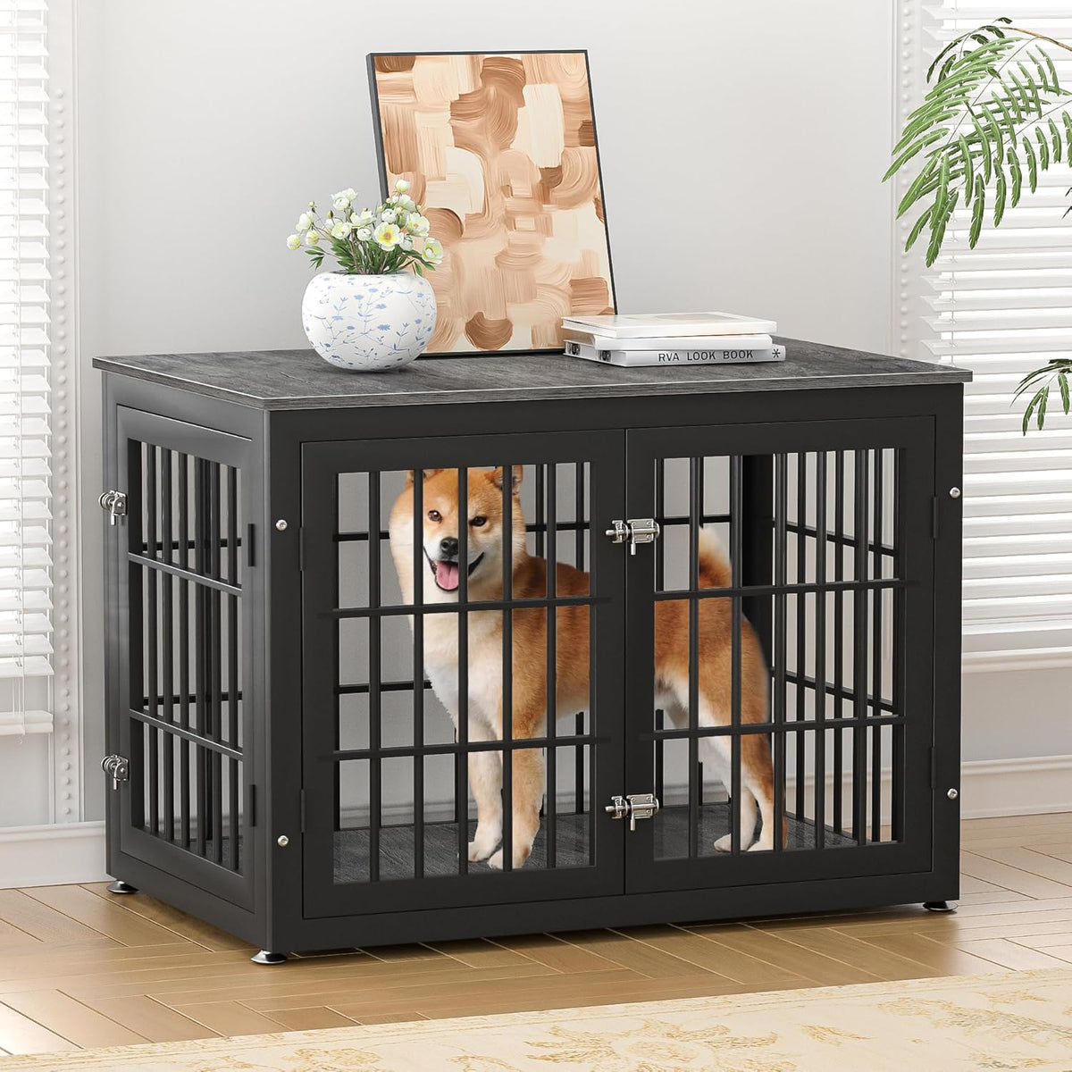 38 Inch Heavy Duty Dog Crate Furniture for Large and Medium Dogs, Decorative Pet House End Table