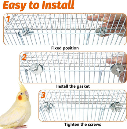 BNOSDM 2 Pack Bird Perch Platform 11x7in Stainless Steel Birds Perches Parrot Shelf Training Stand