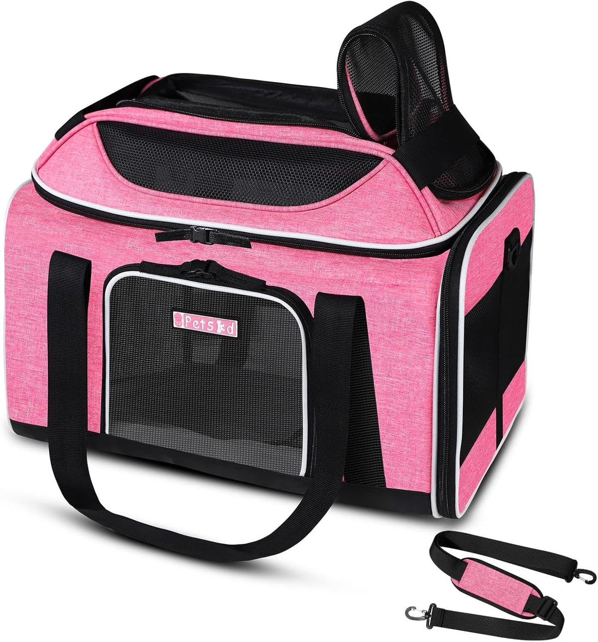 Petskd Top-Expandable Pet Carrier 18x13x9.5 Inches Southwest Airline Approved, Soft-Sided Carrier