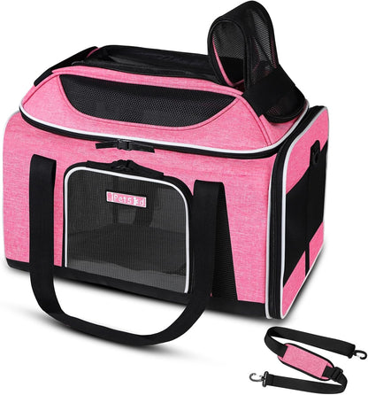 Petskd Top-Expandable Pet Carrier 18x13x9.5 Inches Southwest Airline Approved, Soft-Sided Carrier