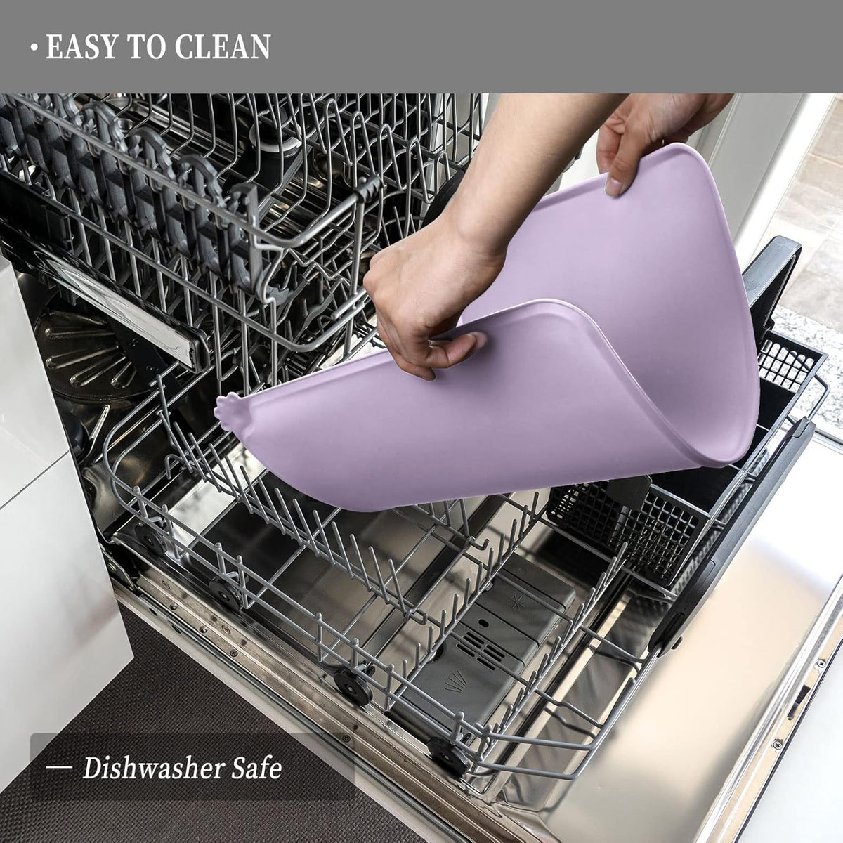 Waterproof Pet Feeding Mat with High Raised Edges, Heavier and Thicker Placemats for Cat Dog Water