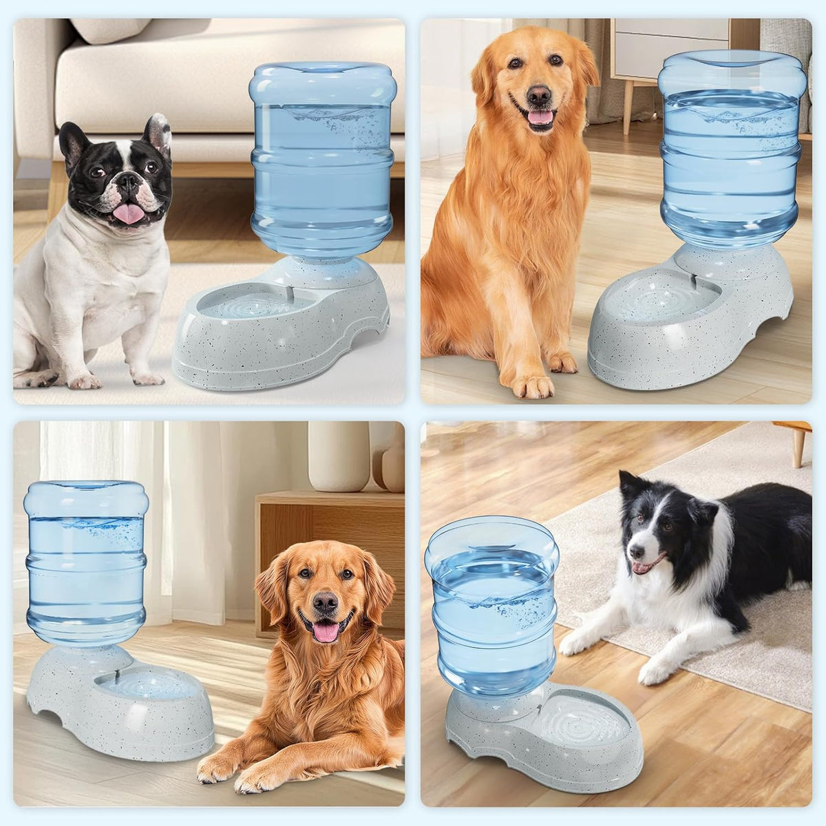 Kenond Water Dispenser Station for Large Dogs,3 Gallon/11L Gravity Automatic Feeder, Dog Water Bowl
