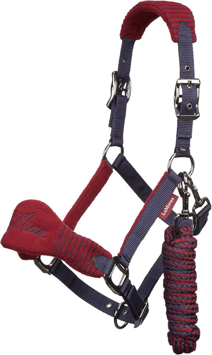 LeMieux Vogue Fleece Headcollar - Halter & Leadrope - Extra Padding, Adjustable at Curb and Poll