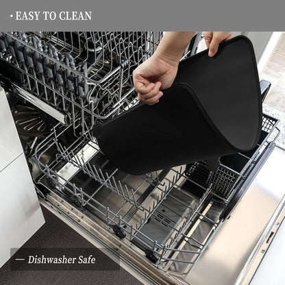 Waterproof Pet Feeding Mat with High Raised Edges, Heavier and Thicker Placemats for Cat Dog Water