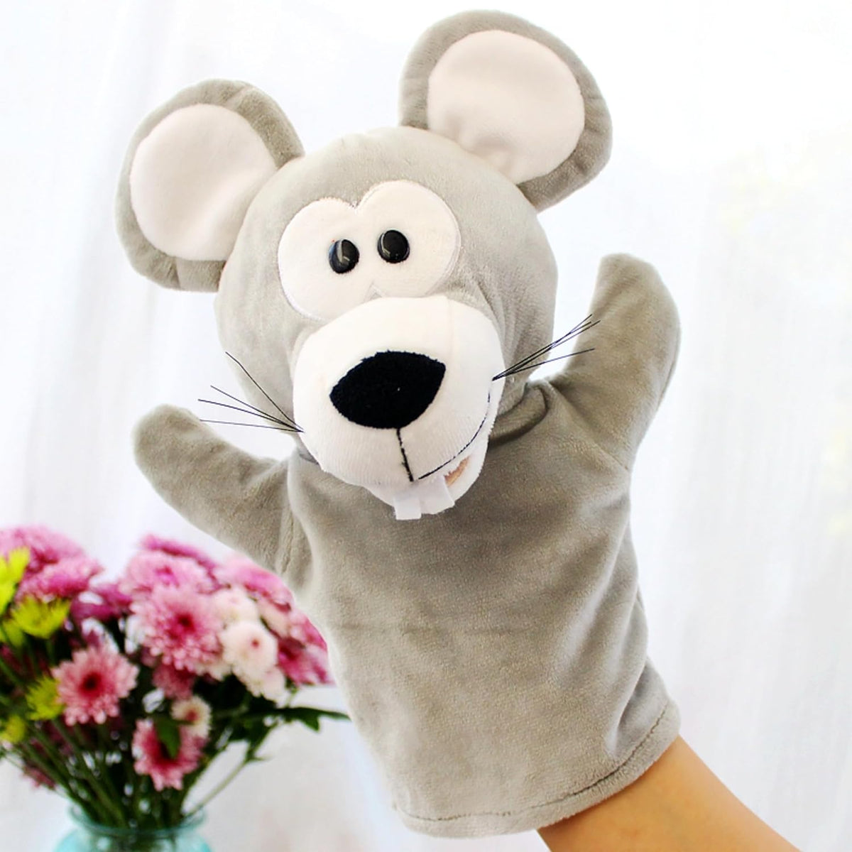 Mouse and Cat Wrestling Toy Puppet, Wrestler Play Doll Glove, Animal Arm Hand Funny Interactive