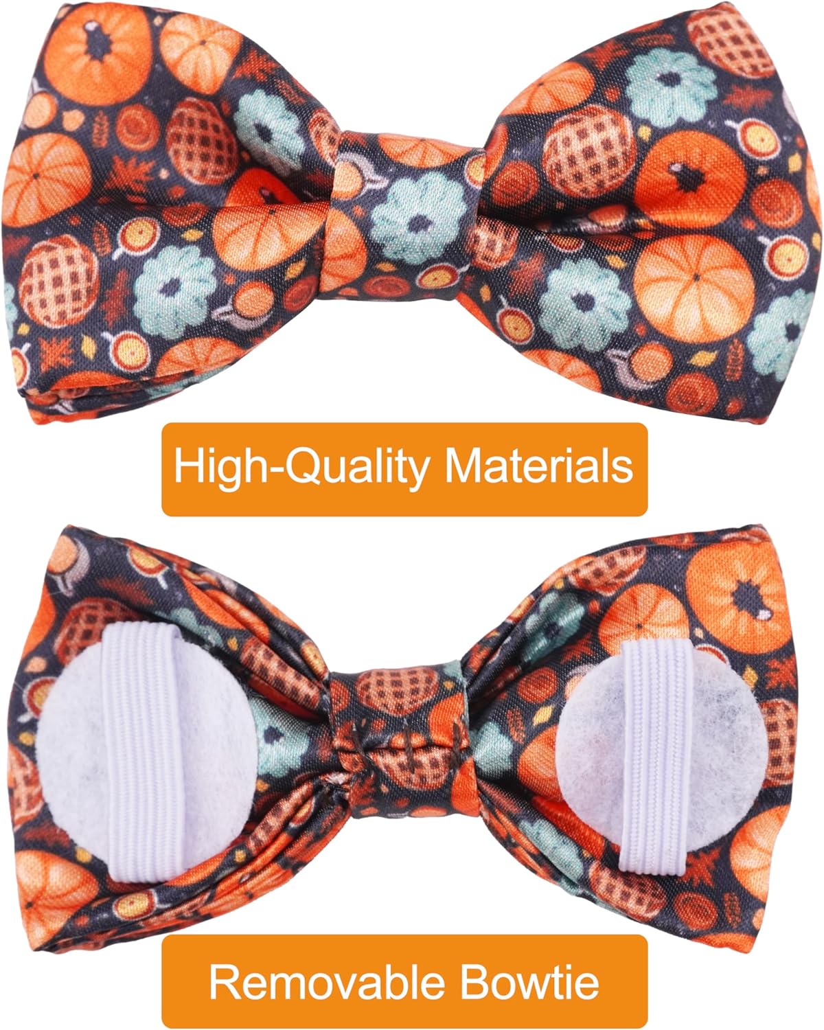 PET SHOW 10 Pack Fall Small Dog Bow Ties Sliding Collar Attachments Puppy Cats Autumn Bowties for