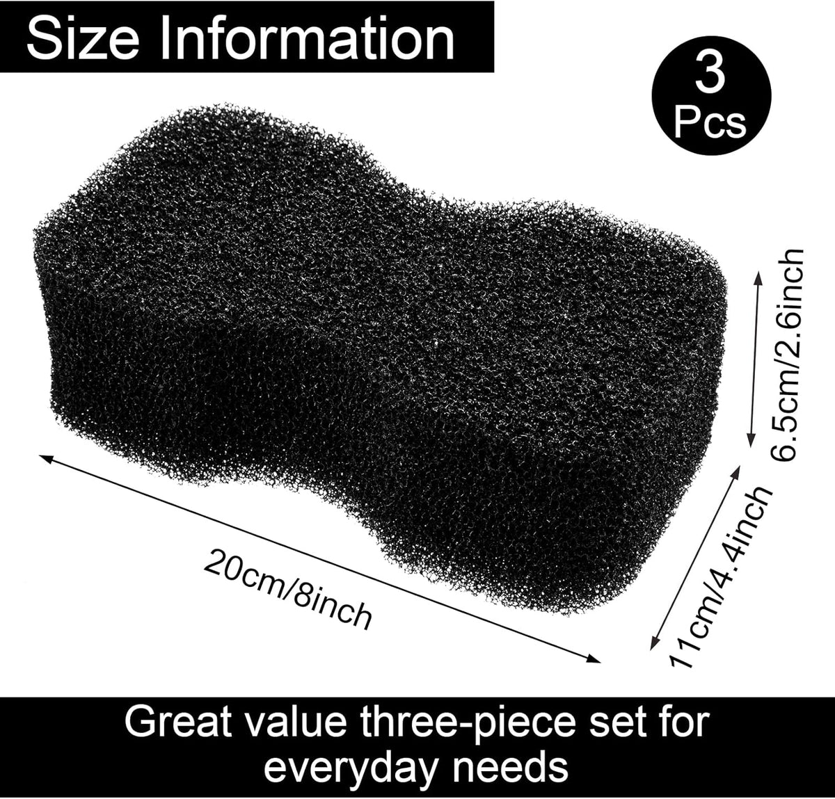 Eaasty 3 Pcs Horse Groomer Sponge Scrubber Massager Horse Grooming Brush Kit Supplies Large Soft