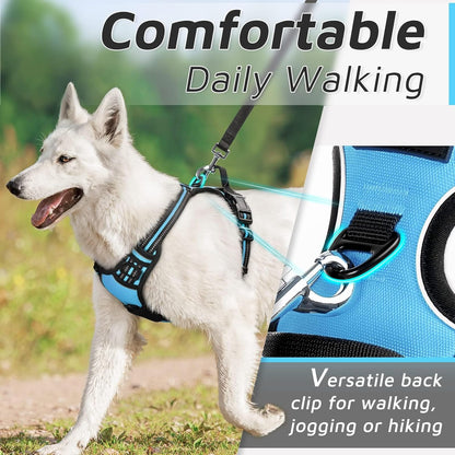 Eagloo Dog Harness Medium Sized Dog, No Pull Service Vest with Reflective Strips and Control