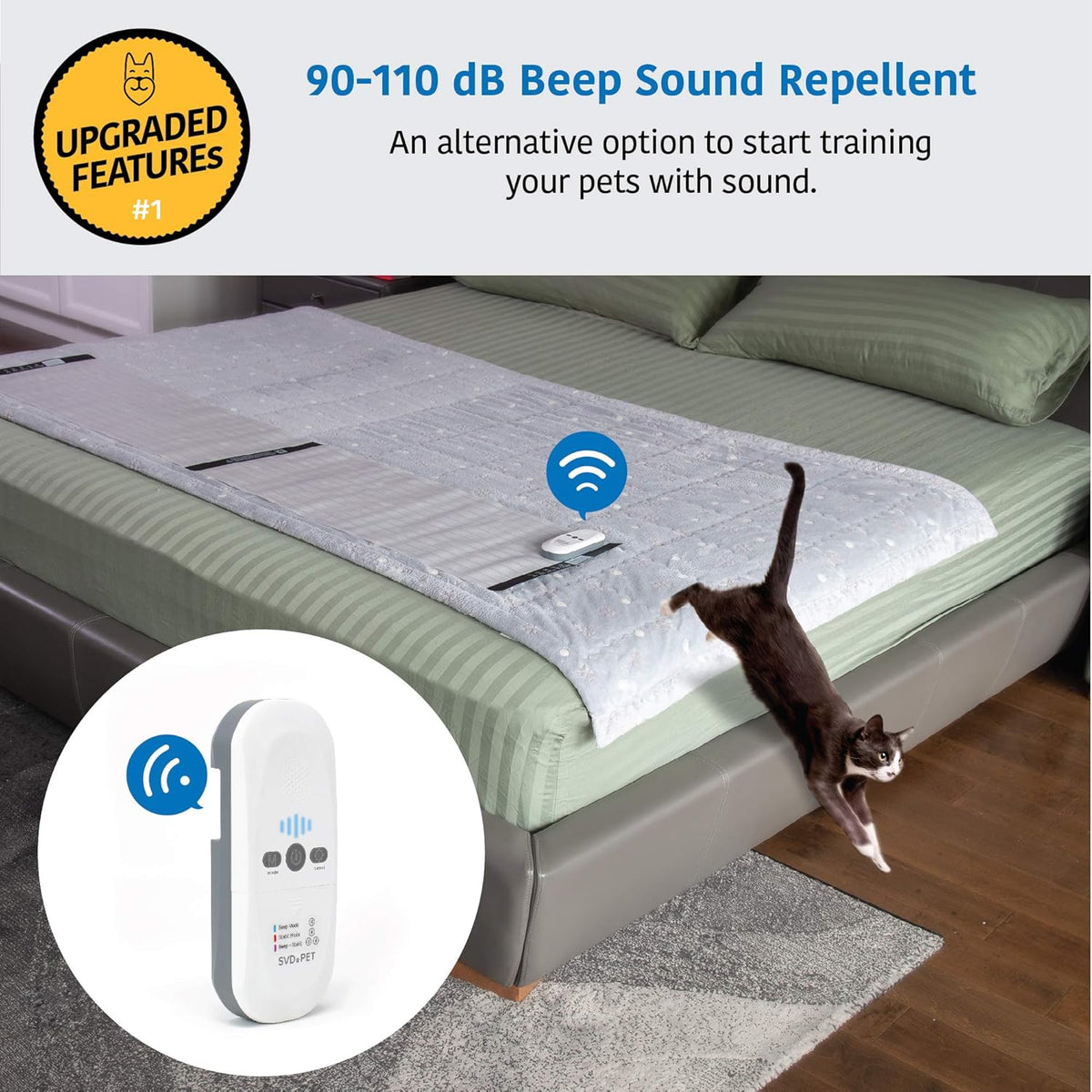 SVD.PET Pet Training Mat with Tester, 30" X 16", Pet Shock Pad, Dogs & Cats Electronic Repellent