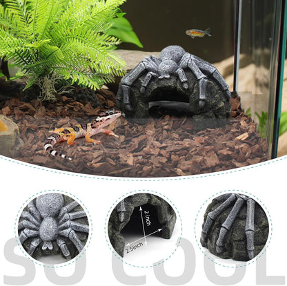 Reptile Rock Cave Hideouts Terrarium Habitat Decor Gecko Tank Accessories for Fish, Reptiles
