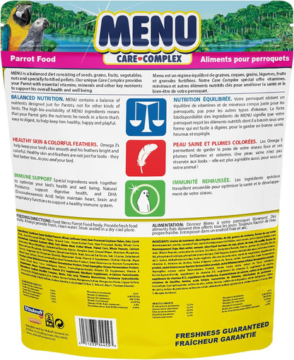 Vitakraft Menu Premium Parrot Food - Vitamin-Fortified - Macaw, Amazon, Conure, and Parrot Food for