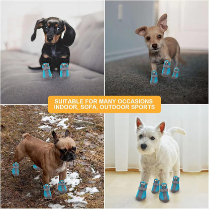 Dog Shoes for Small Dogs, Puppy Dog Boots & Paw Protector for Winter Snow Day, Summer Hot Pavement