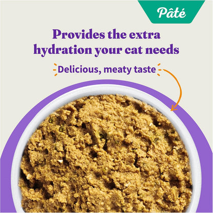 Halo Wet Cat Food Whitefish Recipe, Grain Free Wet Cat Pate, Canned Cat Food for Extra Hydration
