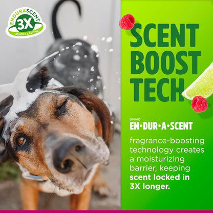 TropiClean Deodorizing Dog Shampoo, Powerful Odor Control, Long-Lasting Raspberry Lime Scent, Puppy