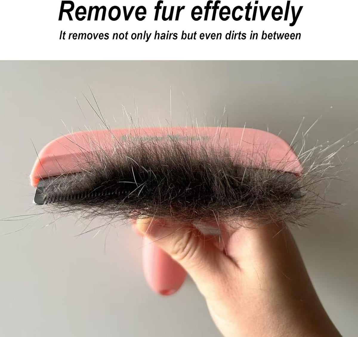 Pet Deshedding Tool with Curve Blade, Cat Grooming Brush, Tight V-shaped Teeth Shedding Comb for