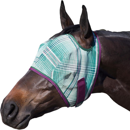 Kensington Fly Mask Web Trim Protects Horses Face and Eyes from Bites and Sun Rays While Allowing