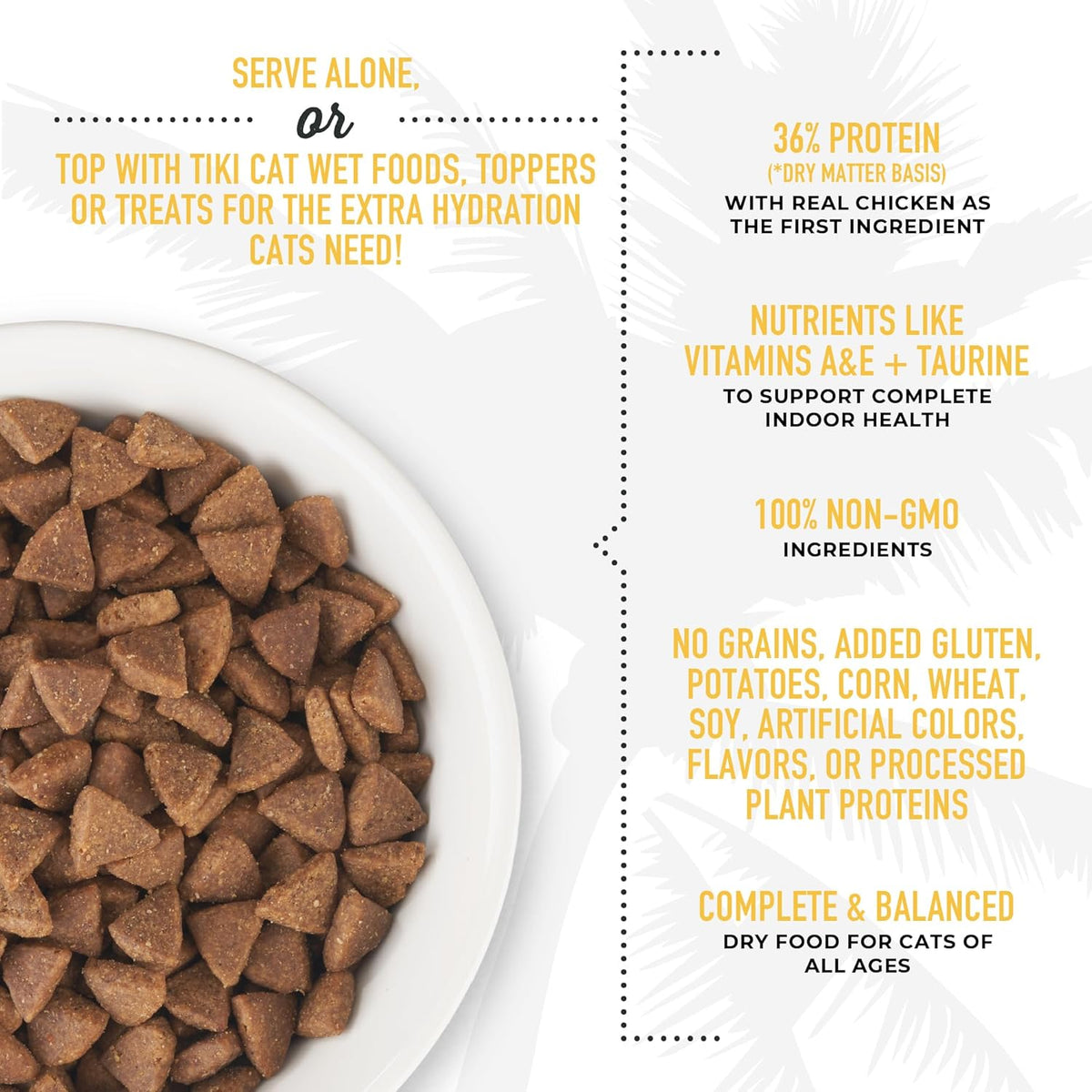 Tiki Cat Born Carnivore High Protein, Indoor Health, Chicken and Turkey Meal Recipe, Grain-Free