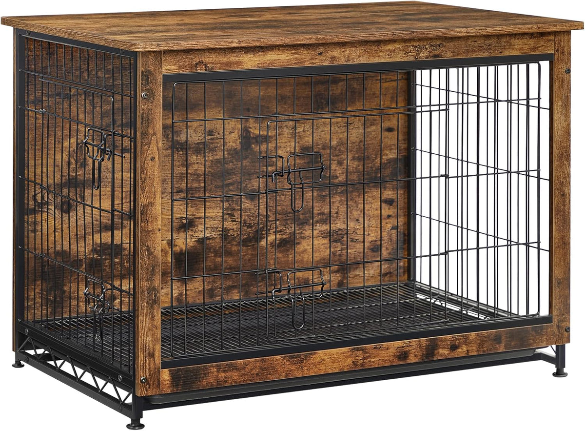 Feandrea Dog Crate Furniture, 38.6" Side End Table, Modern Kennel for Dogs Indoor up to 70 lb