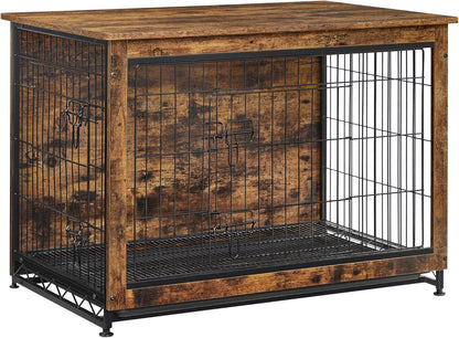 Feandrea Dog Crate Furniture, 38.6" Side End Table, Modern Kennel for Dogs Indoor up to 70 lb